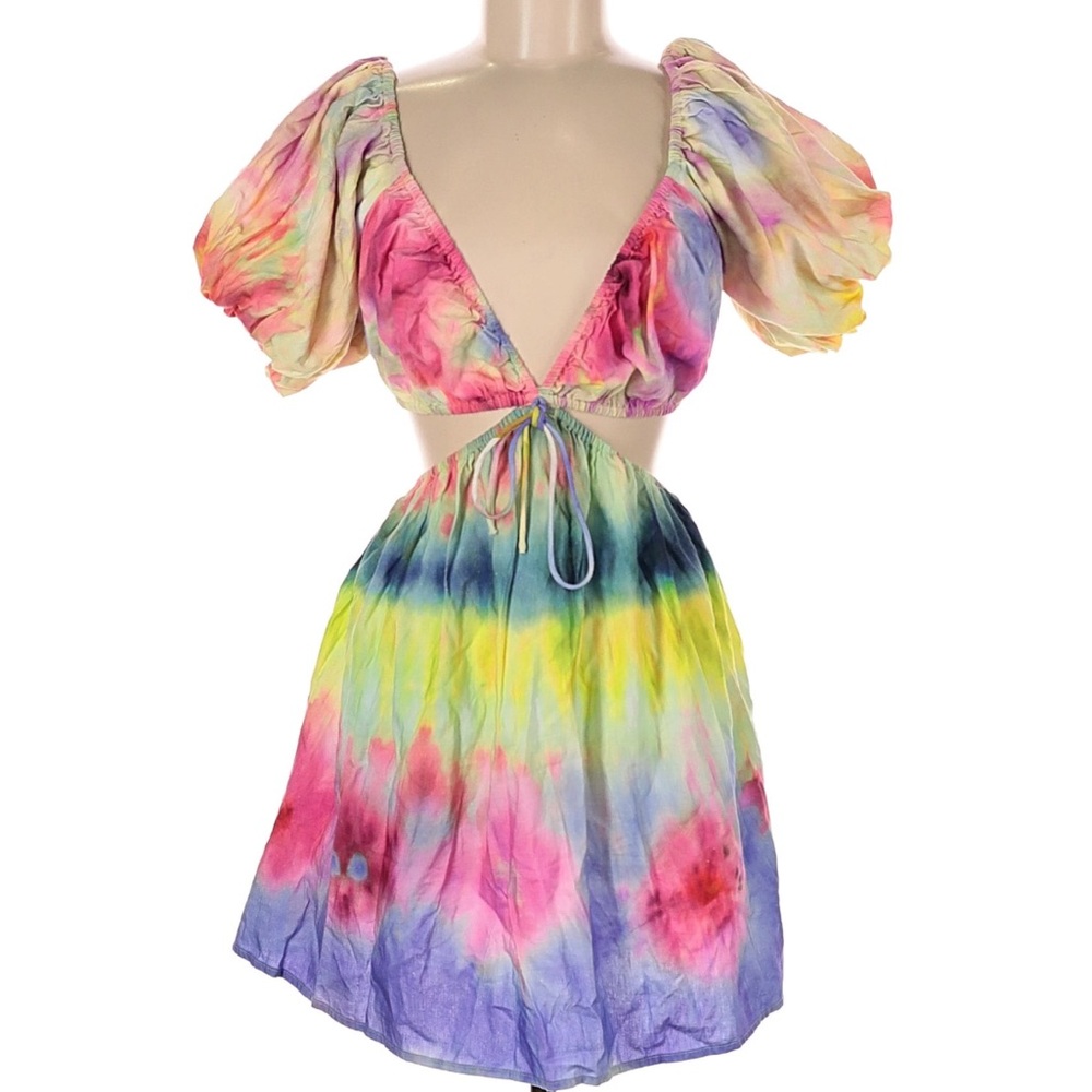 Nasty Gal Colorful Tie-Dye Mini Dress